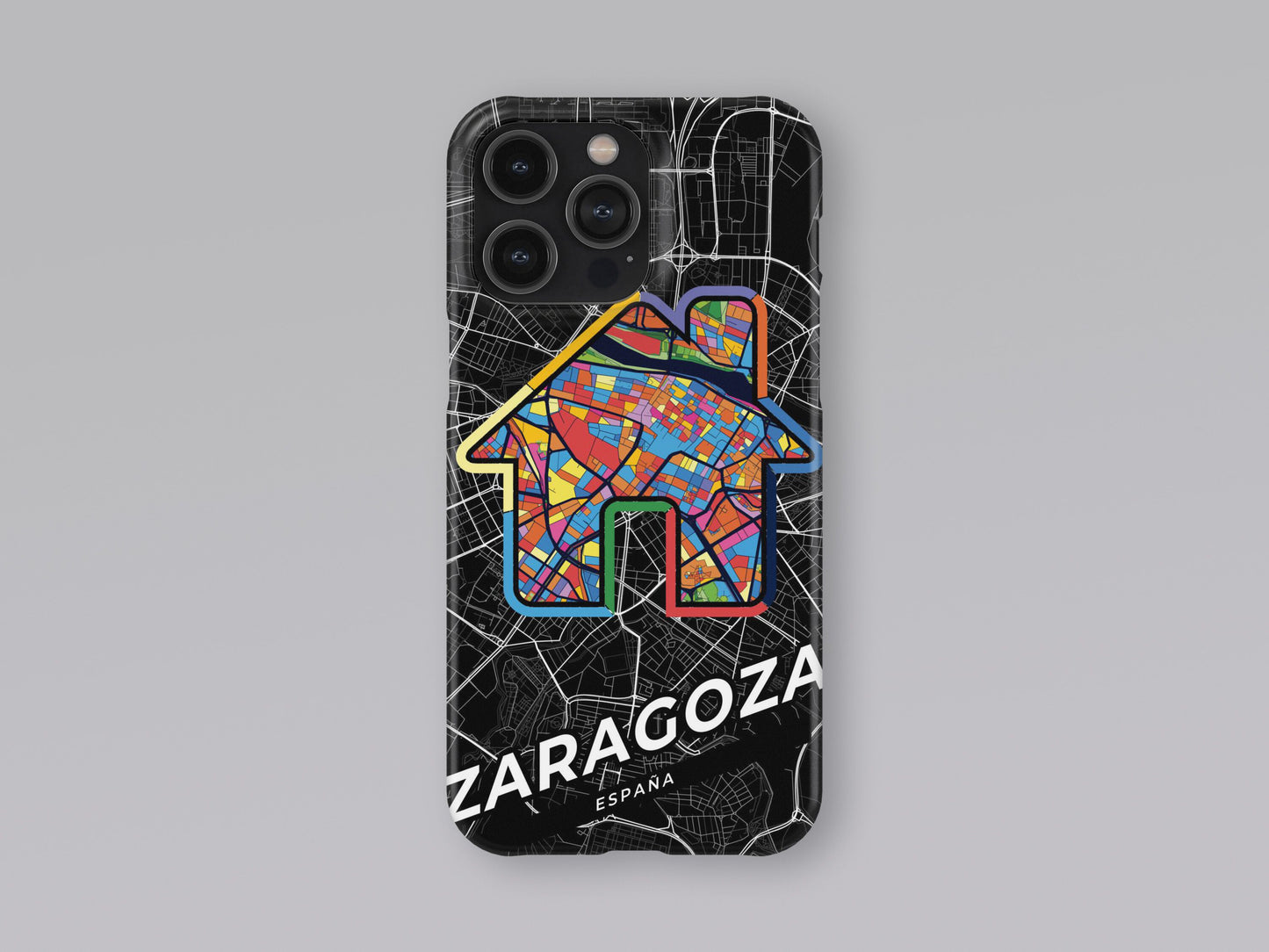 Zaragoza Spain slim phone case with colorful icon 3