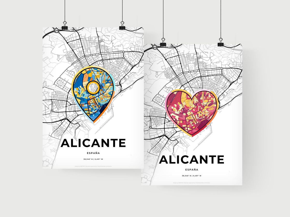 Alicante Spain art print for couples