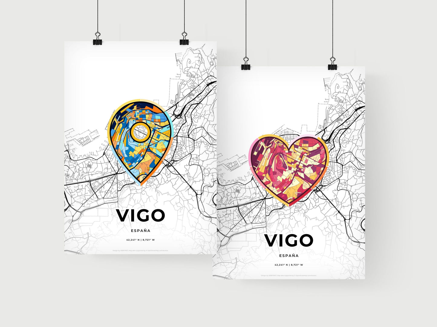 Vigo Spain art print for couples