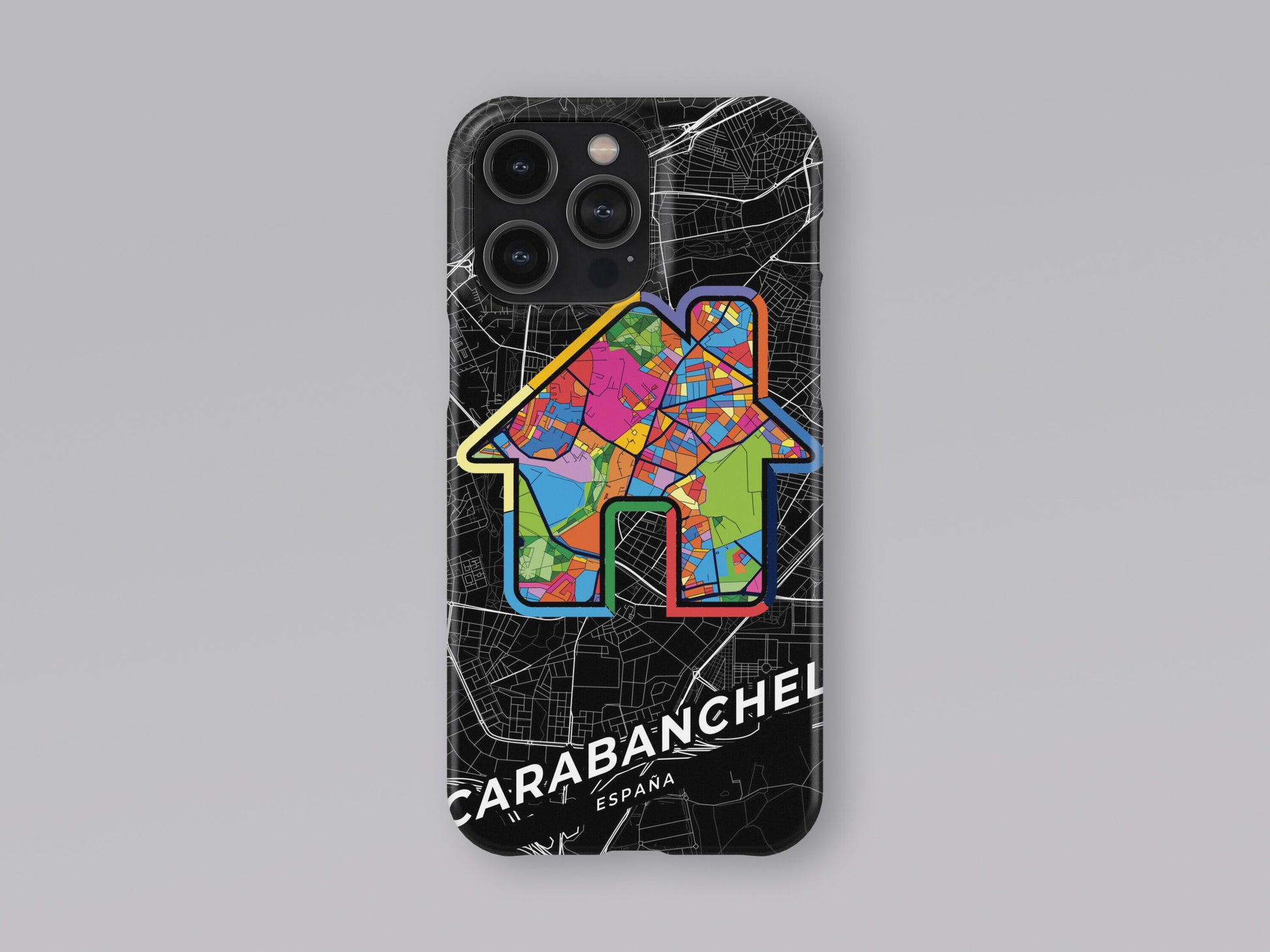 Carabanchel Spain slim phone case with colorful icon. Birthday, wedding or housewarming gift. Couple match cases. 3