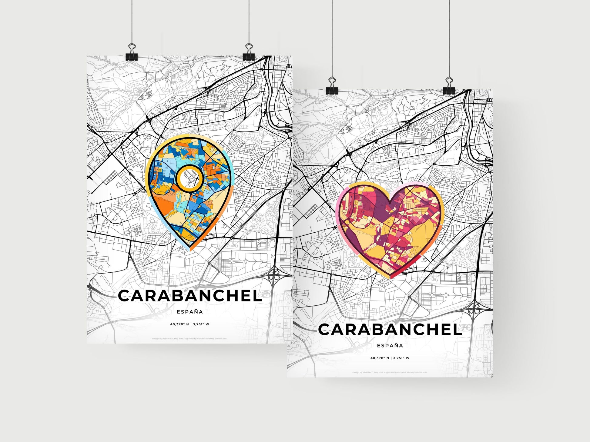 Carabanchel Spain art print for couples