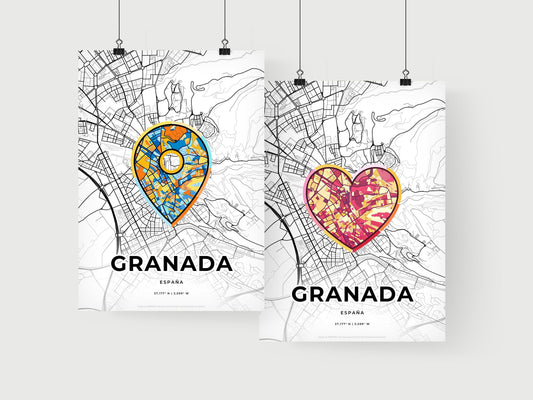 Granada Spain art print for couples