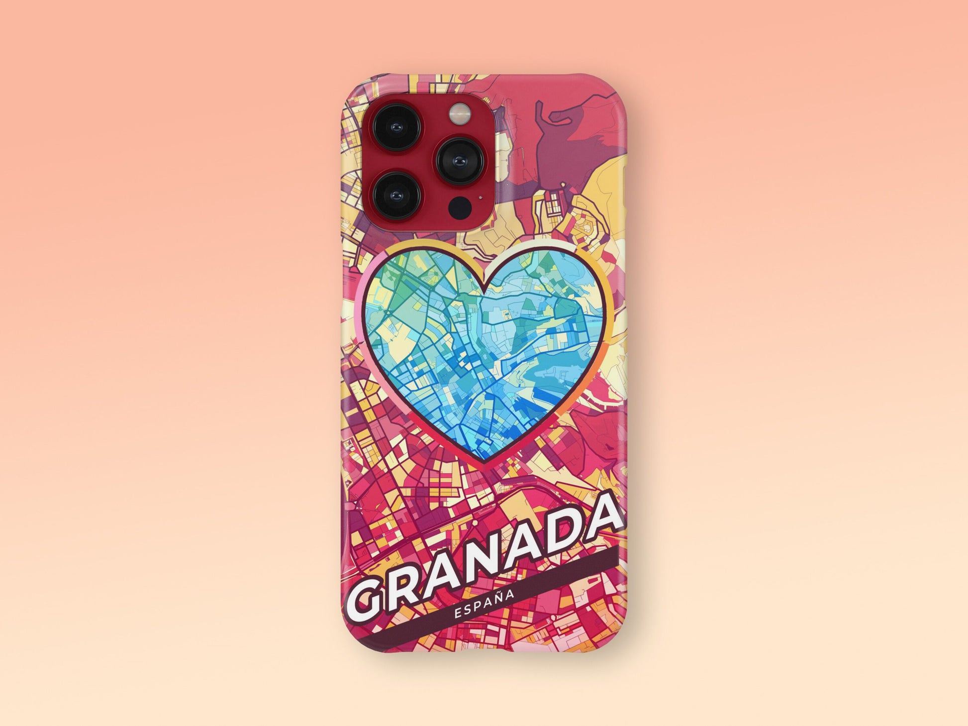Granada Spain slim phone case with colorful icon. Birthday, wedding or housewarming gift. Couple match cases. 2