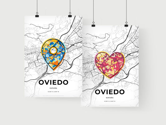 Oviedo Spain art print for couples