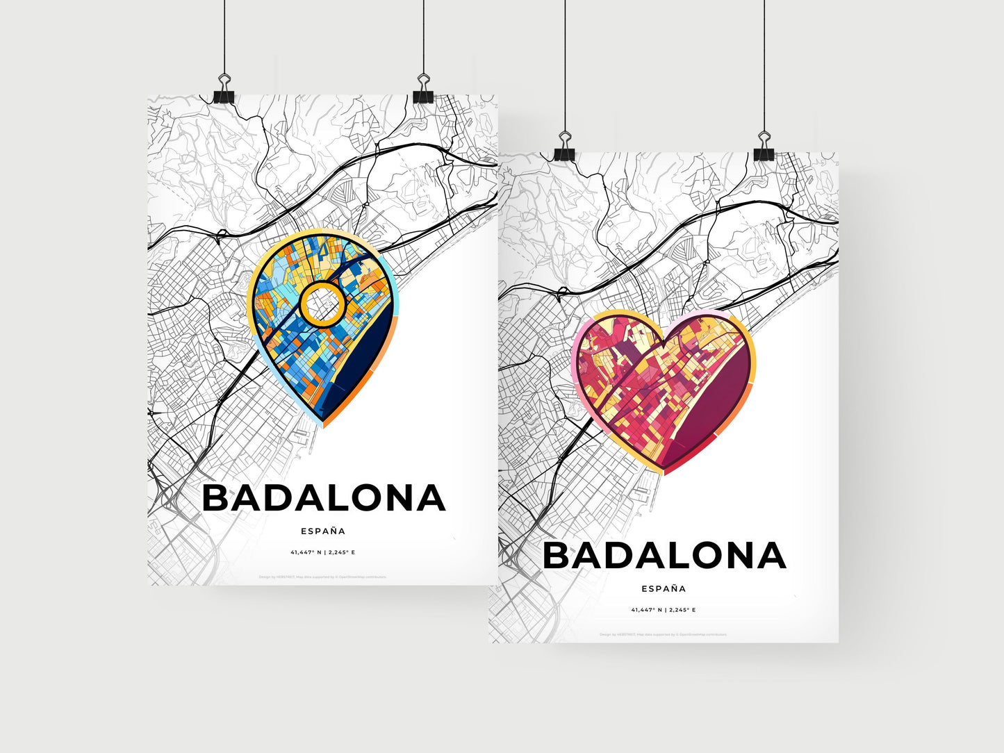Badalona Spain art print for couples