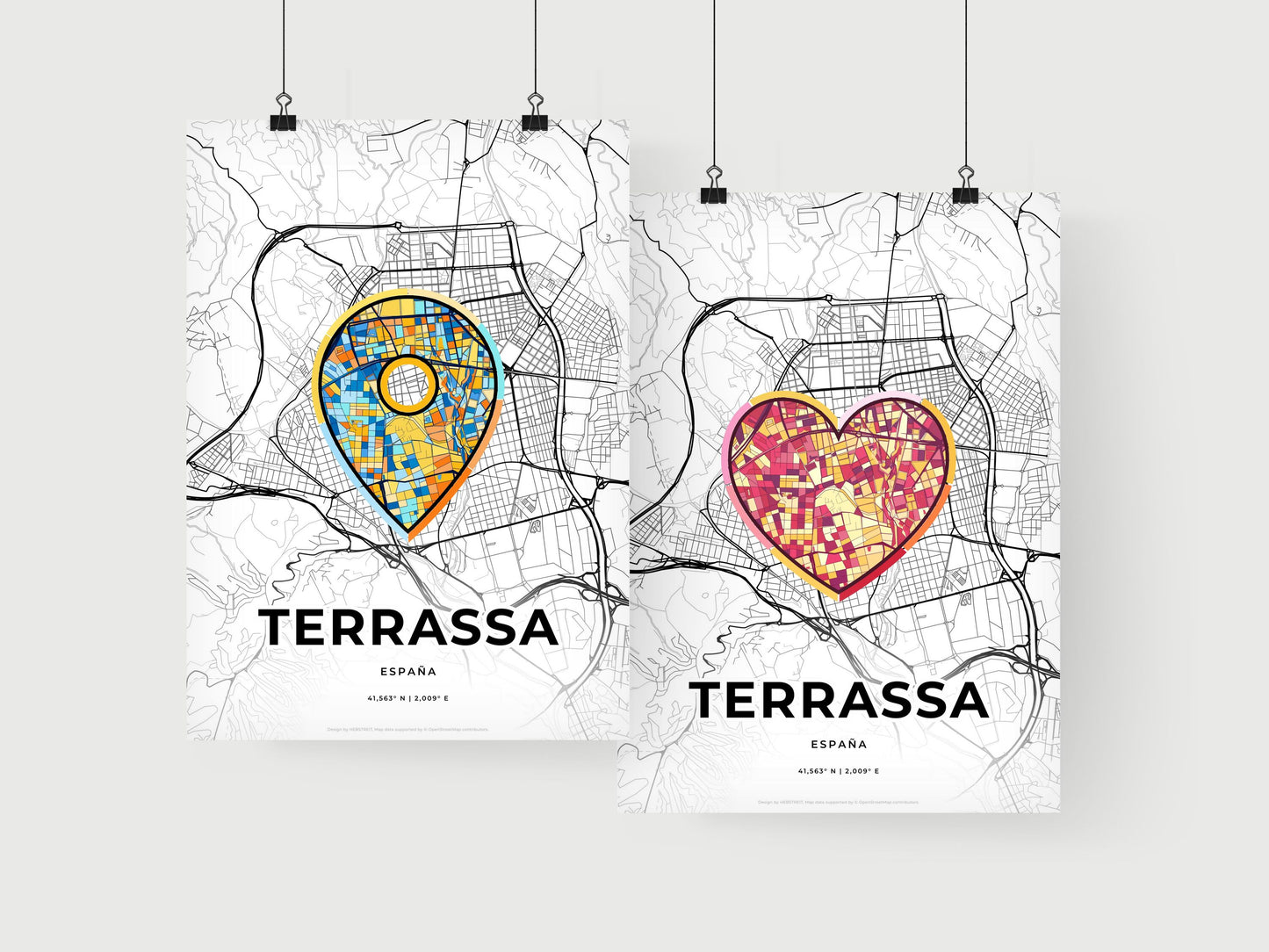 Terrassa Spain art print for couples