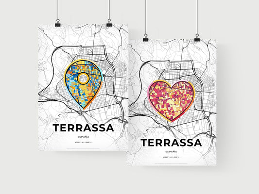 Terrassa Spain art print for couples