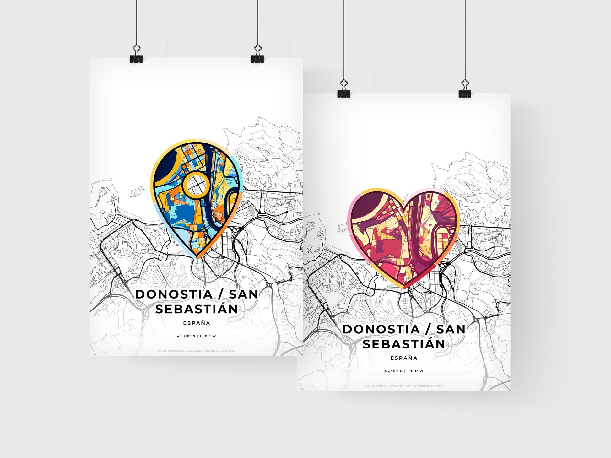 Donostia / San Sebastián Spain art print for couples