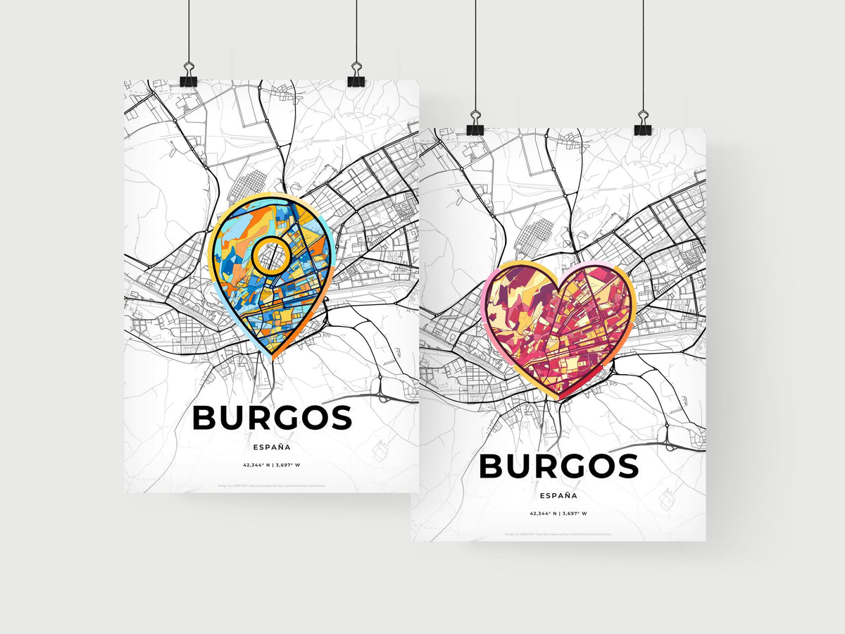 Burgos Spain art print for couples