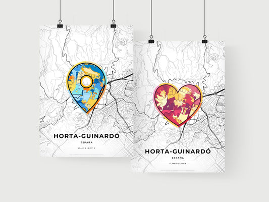 Horta-Guinardó Spain art print for couples