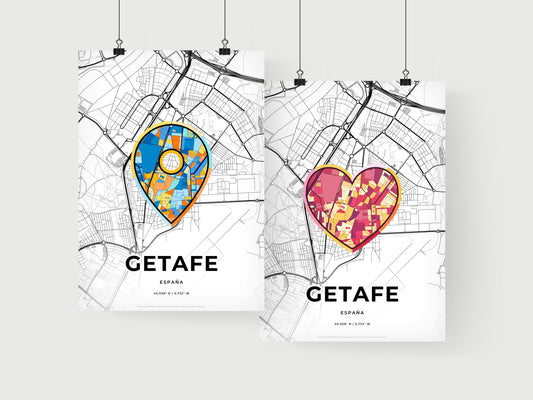 Getafe Spain art print for couples