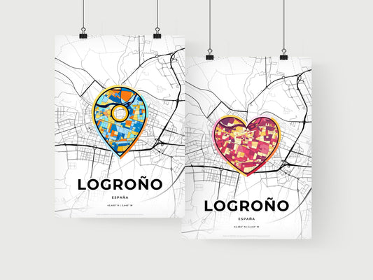 Logroño Spain art print for couples