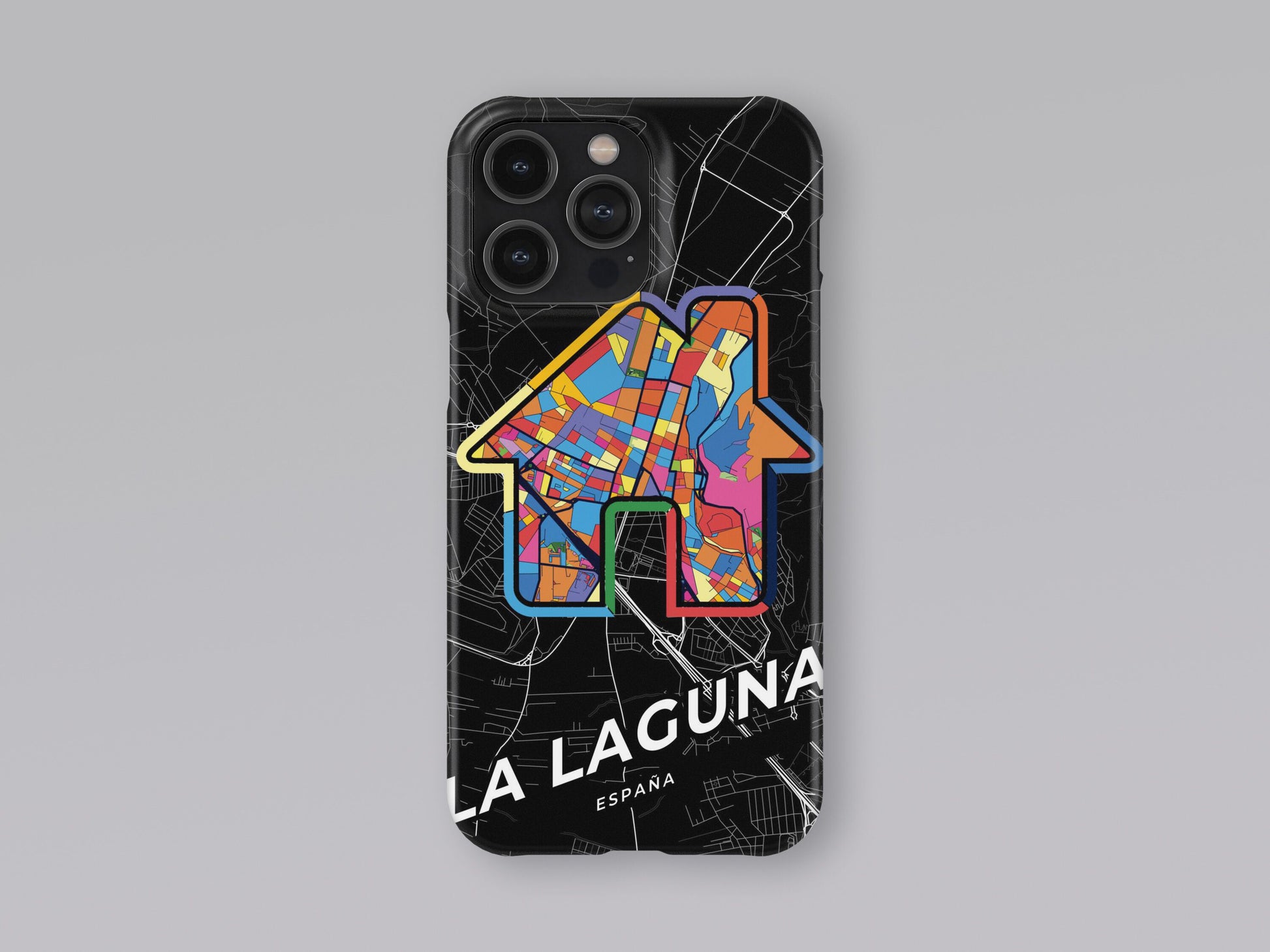 La Laguna Spain slim phone case with colorful icon. Birthday, wedding or housewarming gift. Couple match cases. 3