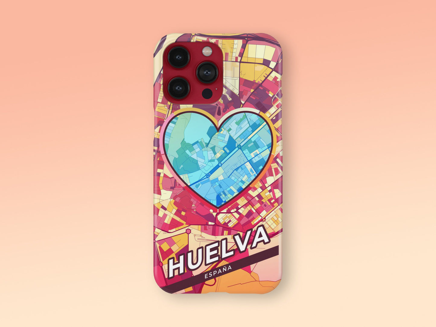 Huelva Spain slim phone case with colorful icon. Birthday, wedding or housewarming gift. Couple match cases. 2