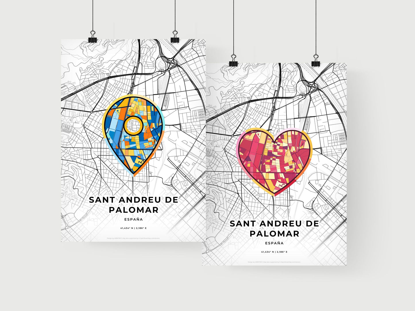 Sant Andreu De Palomar Spain art print for couples