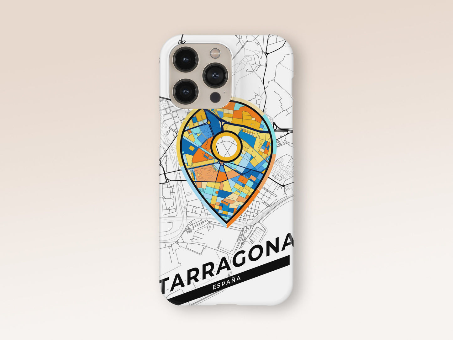 Tarragona Spain slim phone case with colorful icon 1