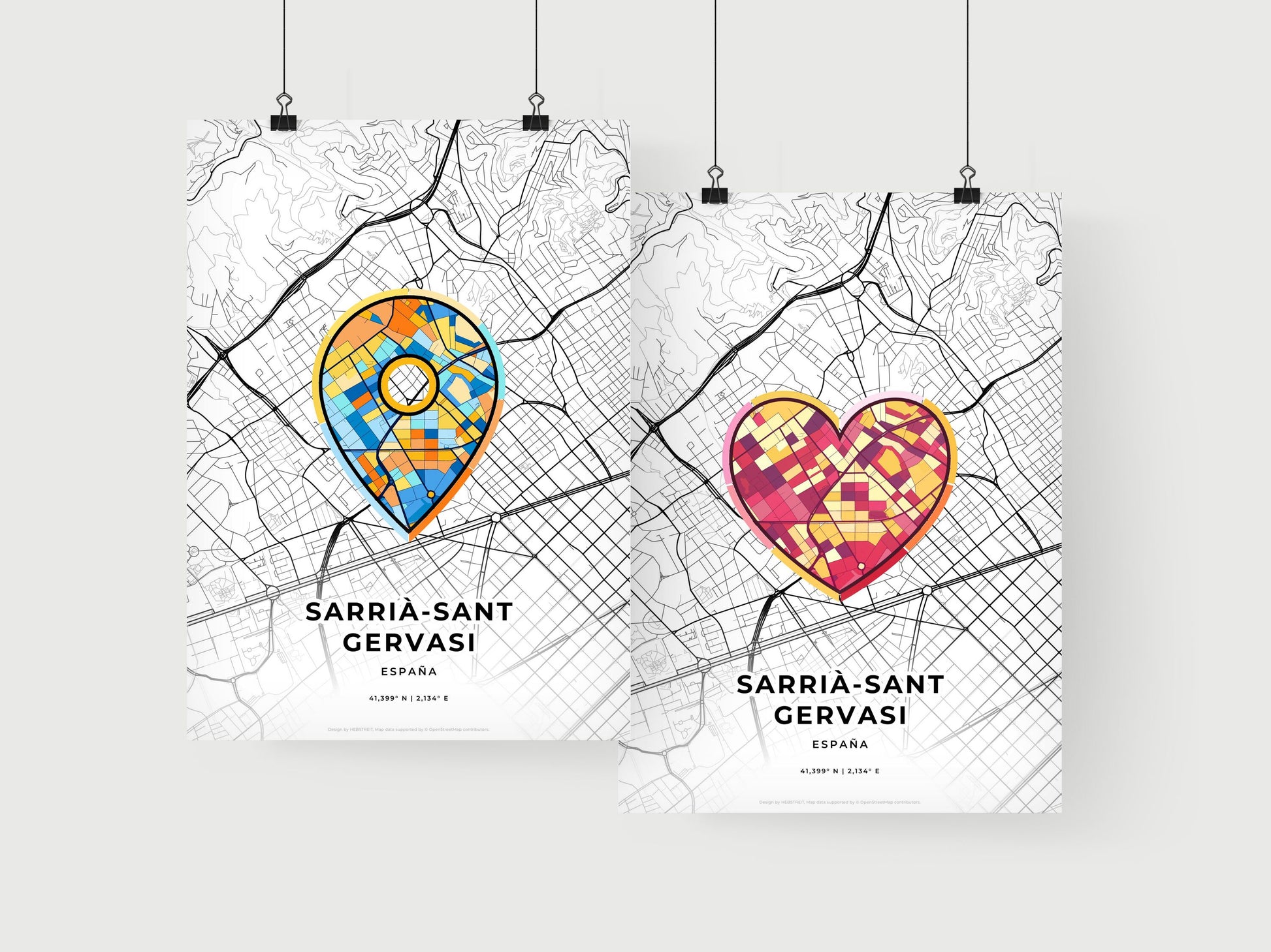 Sarrià-Sant Gervasi Spain art print for couples