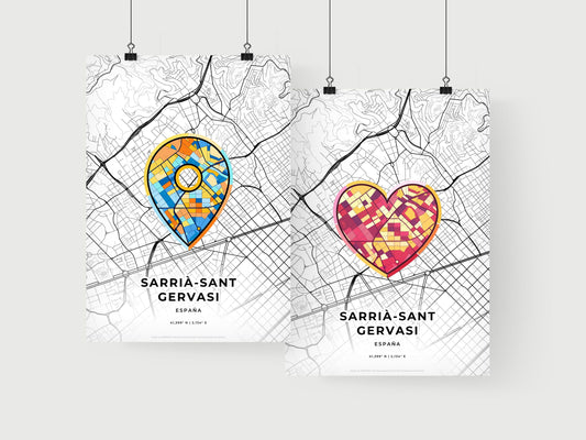 Sarrià-Sant Gervasi Spain art print for couples