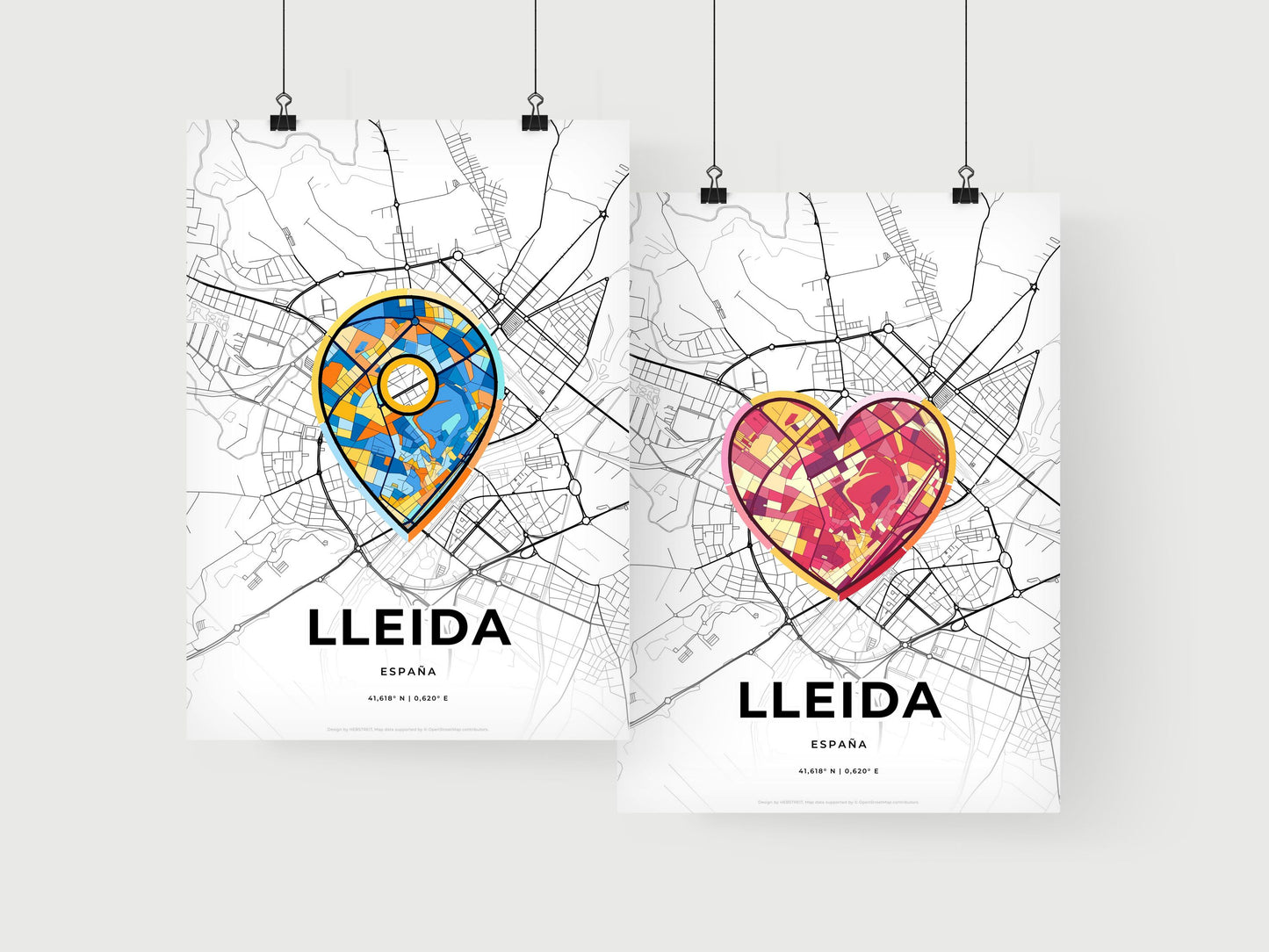 Lleida Spain art print for couples