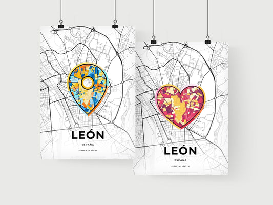León Spain art print for couples