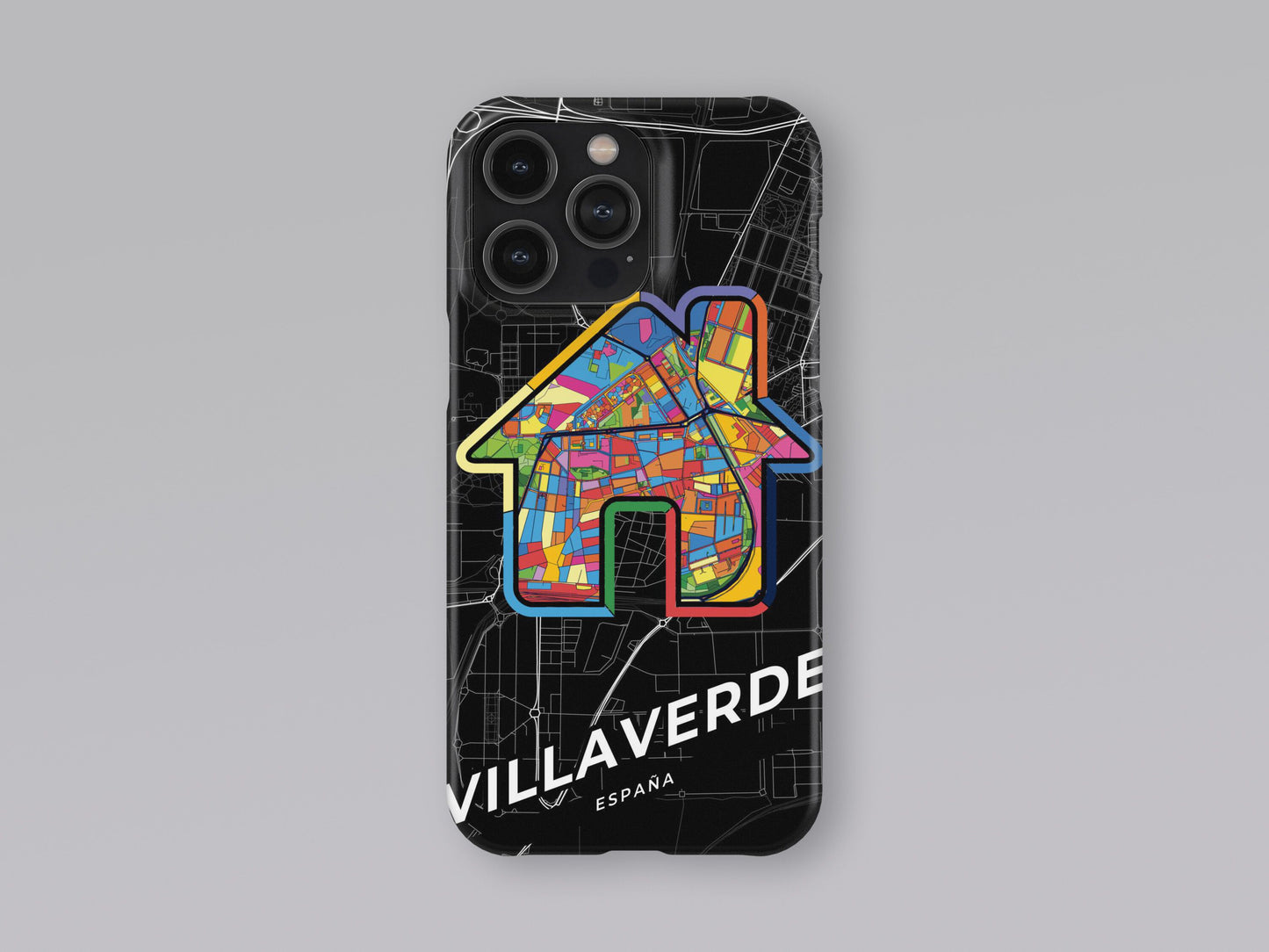 Villaverde Spain slim phone case with colorful icon 3