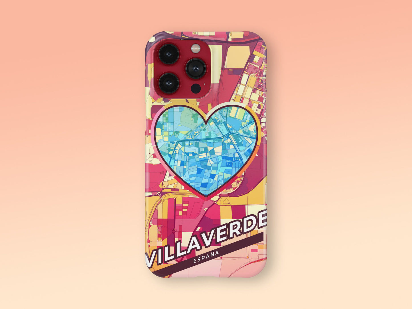 Villaverde Spain slim phone case with colorful icon 2