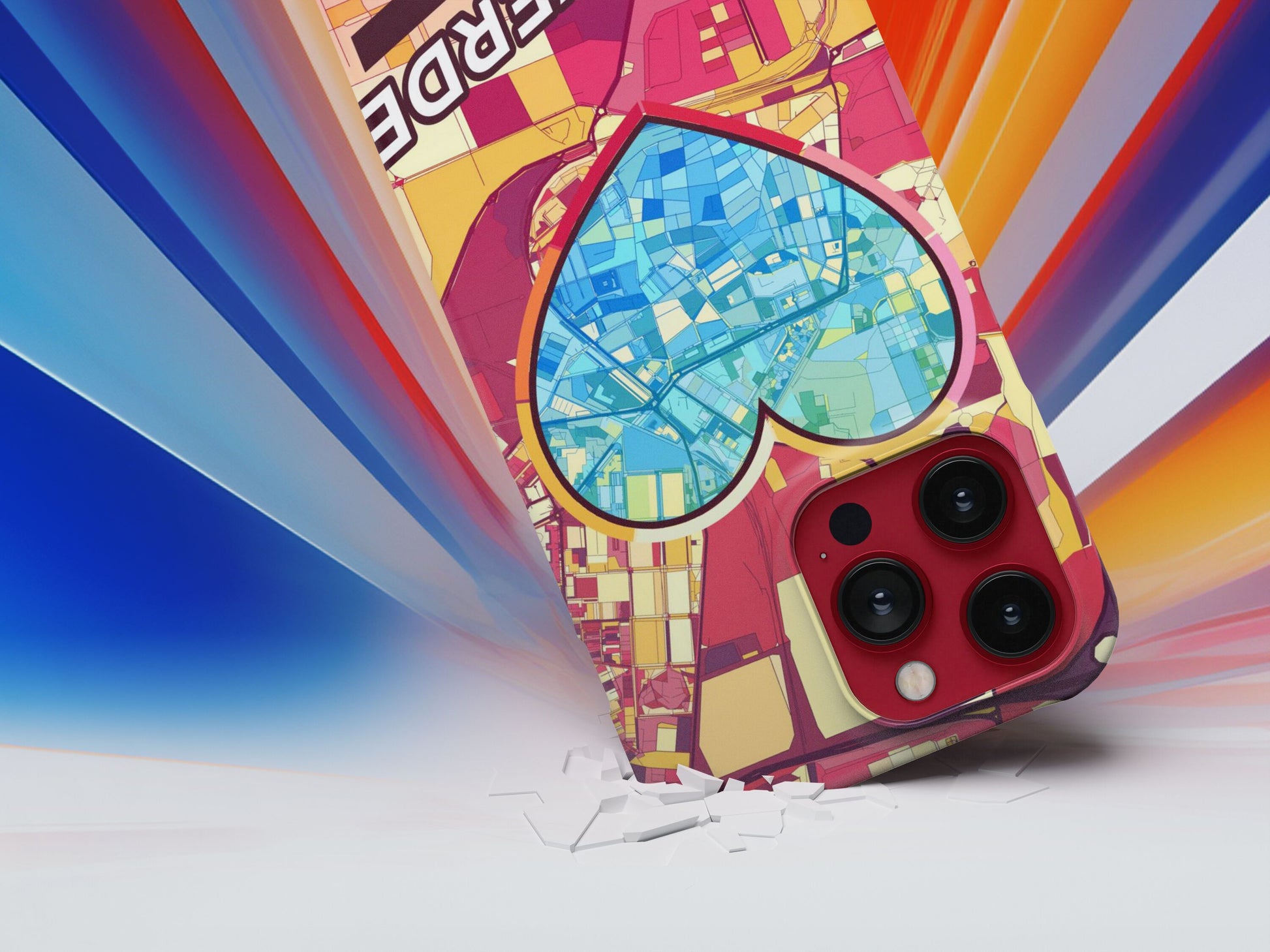 Villaverde Spain slim phone case with colorful icon