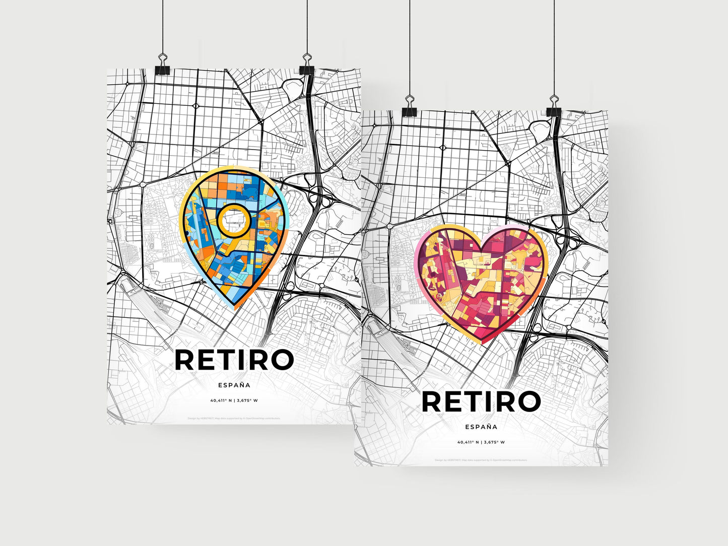 Retiro Spain art print for couples