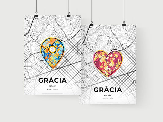 Gràcia Spain art print for couples