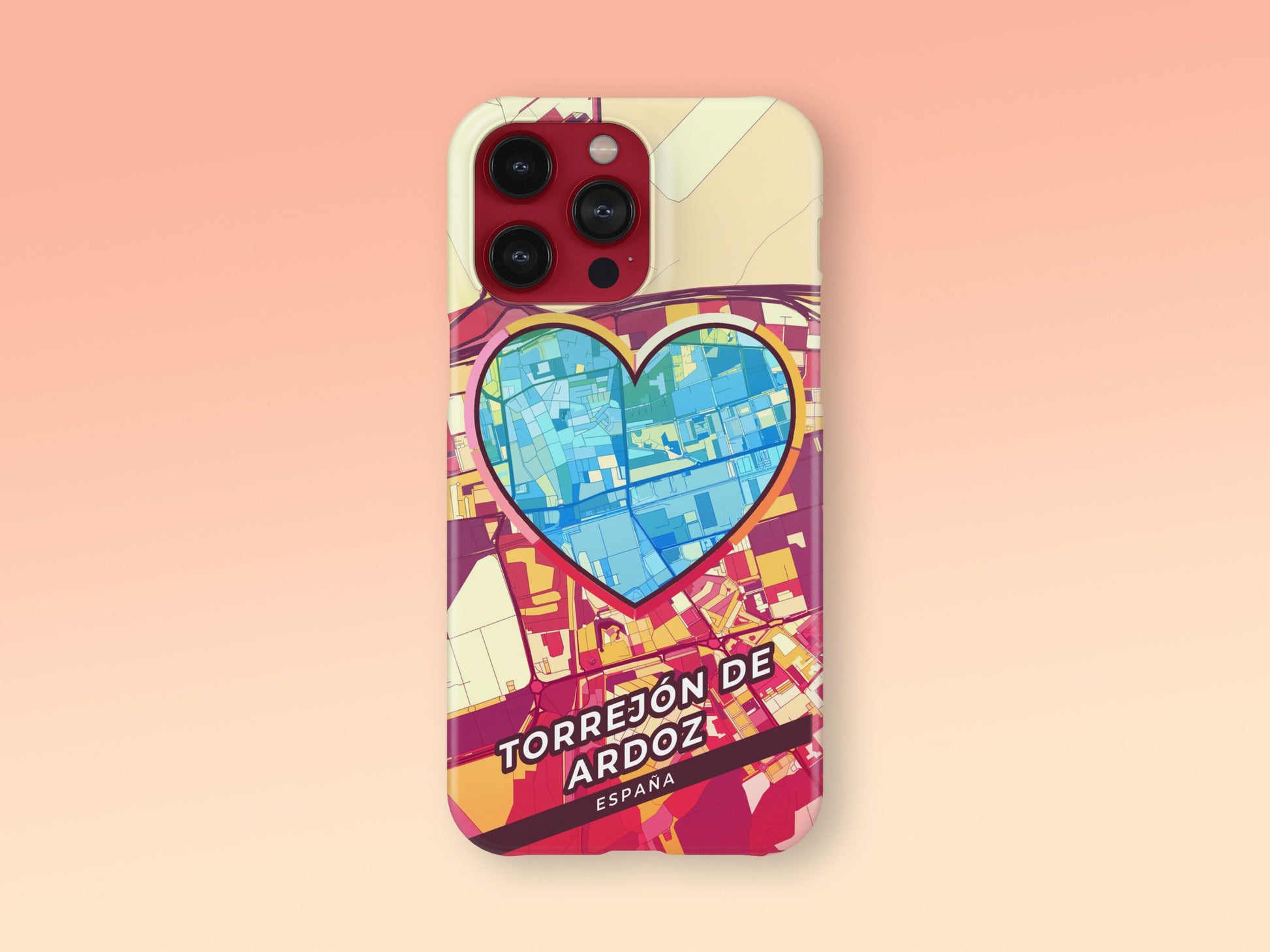 Torrejón De Ardoz Spain slim phone case with colorful icon. Birthday, wedding or housewarming gift. Couple match cases. 2