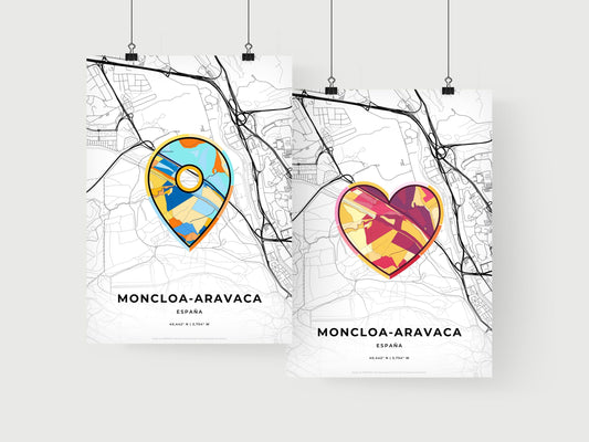 Moncloa-Aravaca Spain art print for couples
