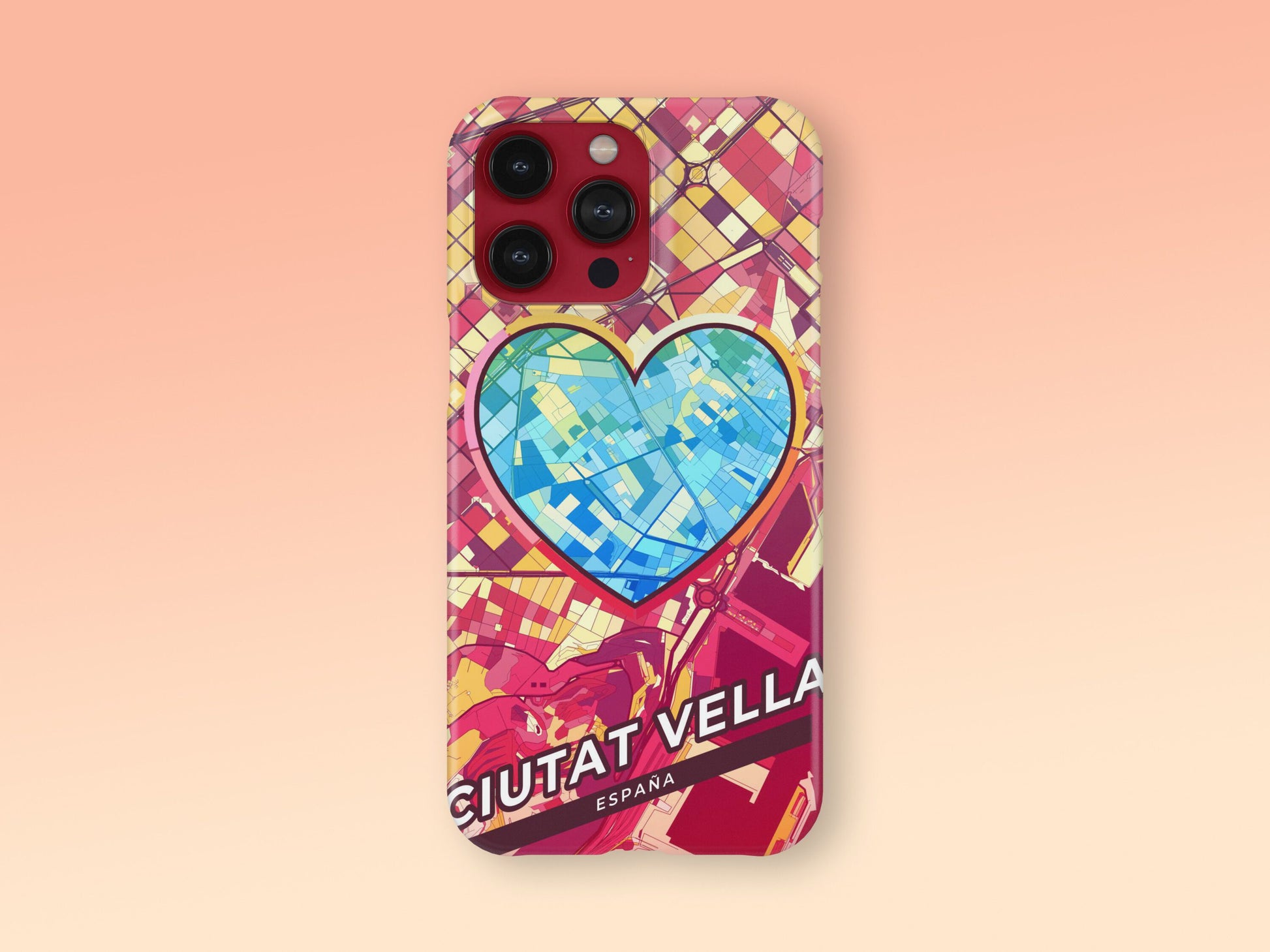 Ciutat Vella Spain slim phone case with colorful icon. Birthday, wedding or housewarming gift. Couple match cases. 2