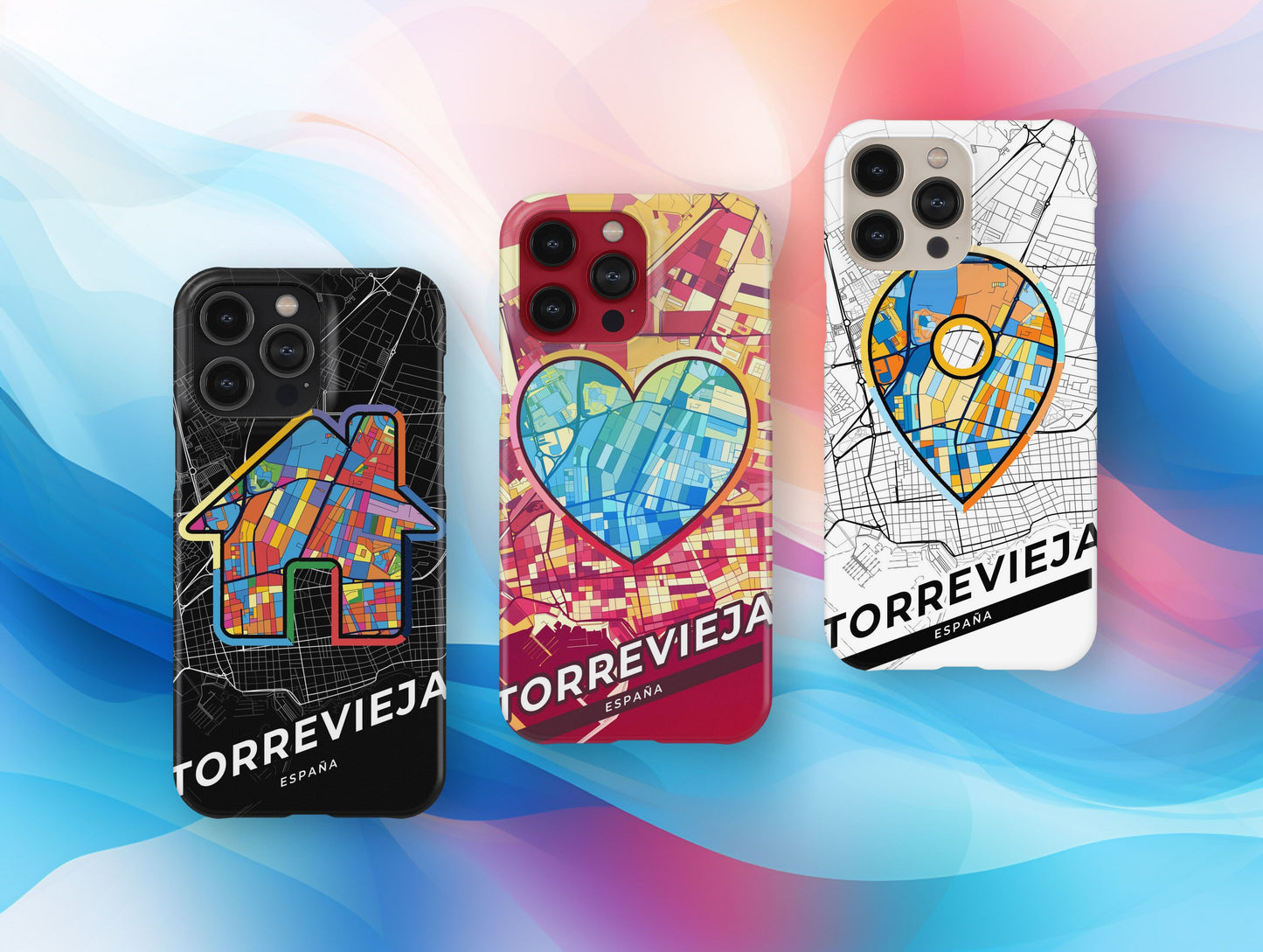 Torrevieja Spain slim phone case with colorful icon