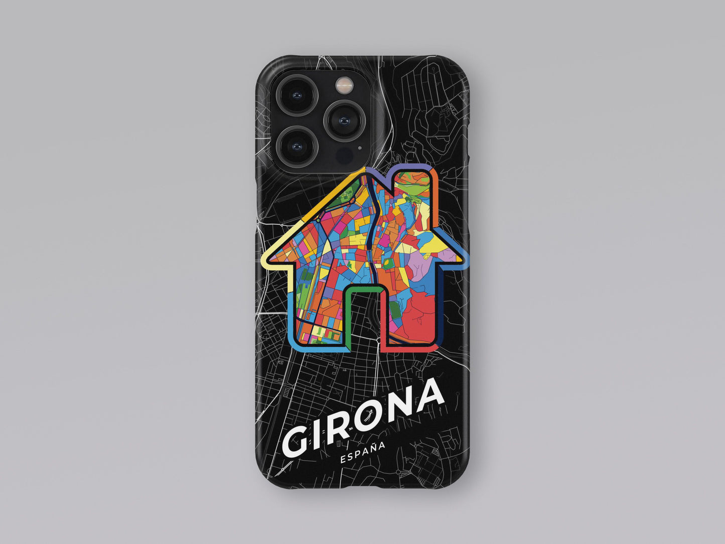 Girona Spain slim phone case with colorful icon. Birthday, wedding or housewarming gift. Couple match cases. 3