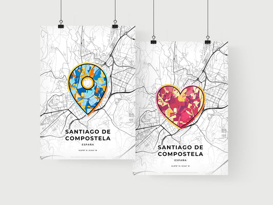 Santiago De Compostela Spain art print for couples