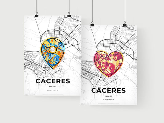 Cáceres Spain art print for couples