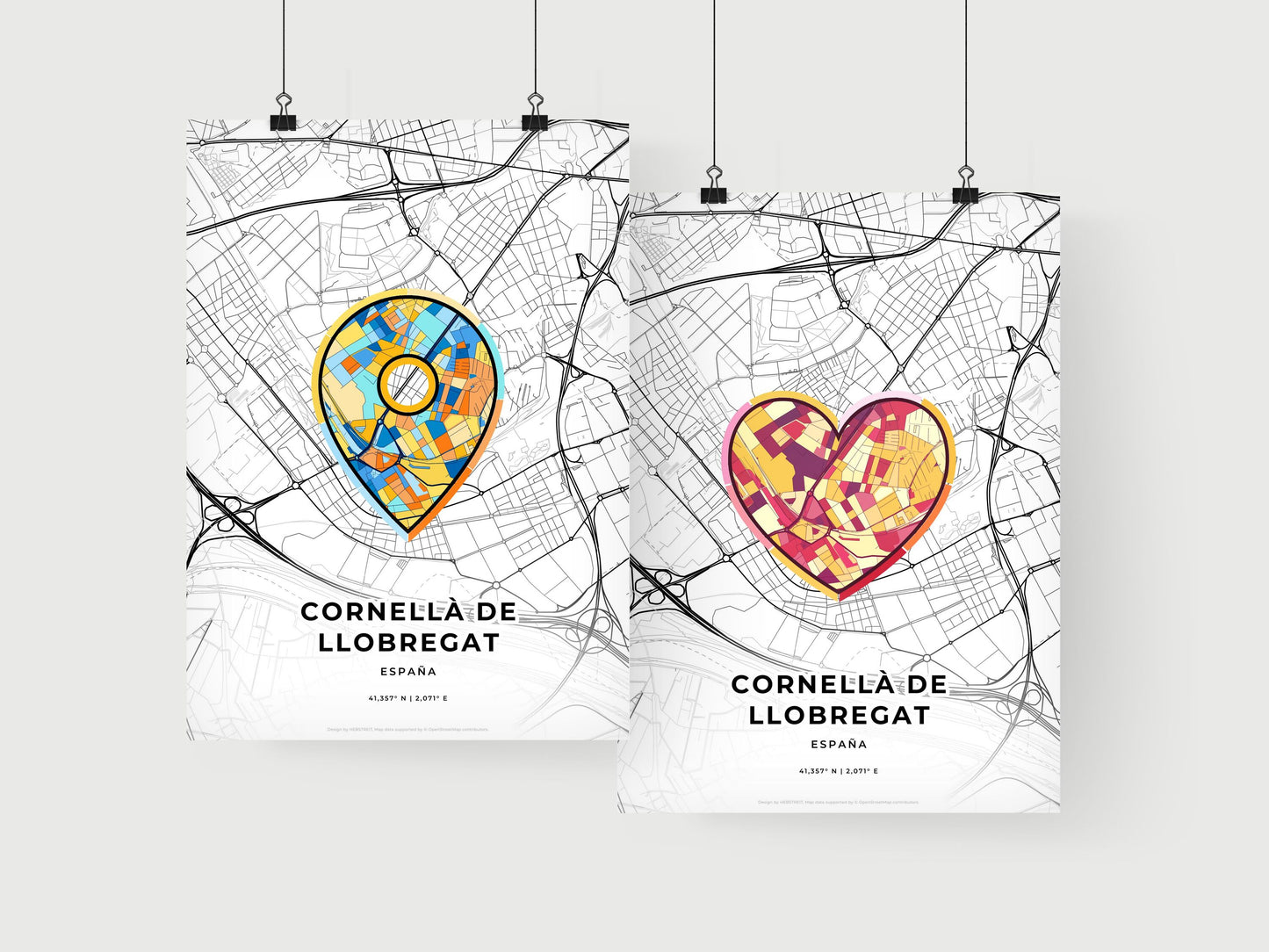 Cornellà De Llobregat Spain art print for couples