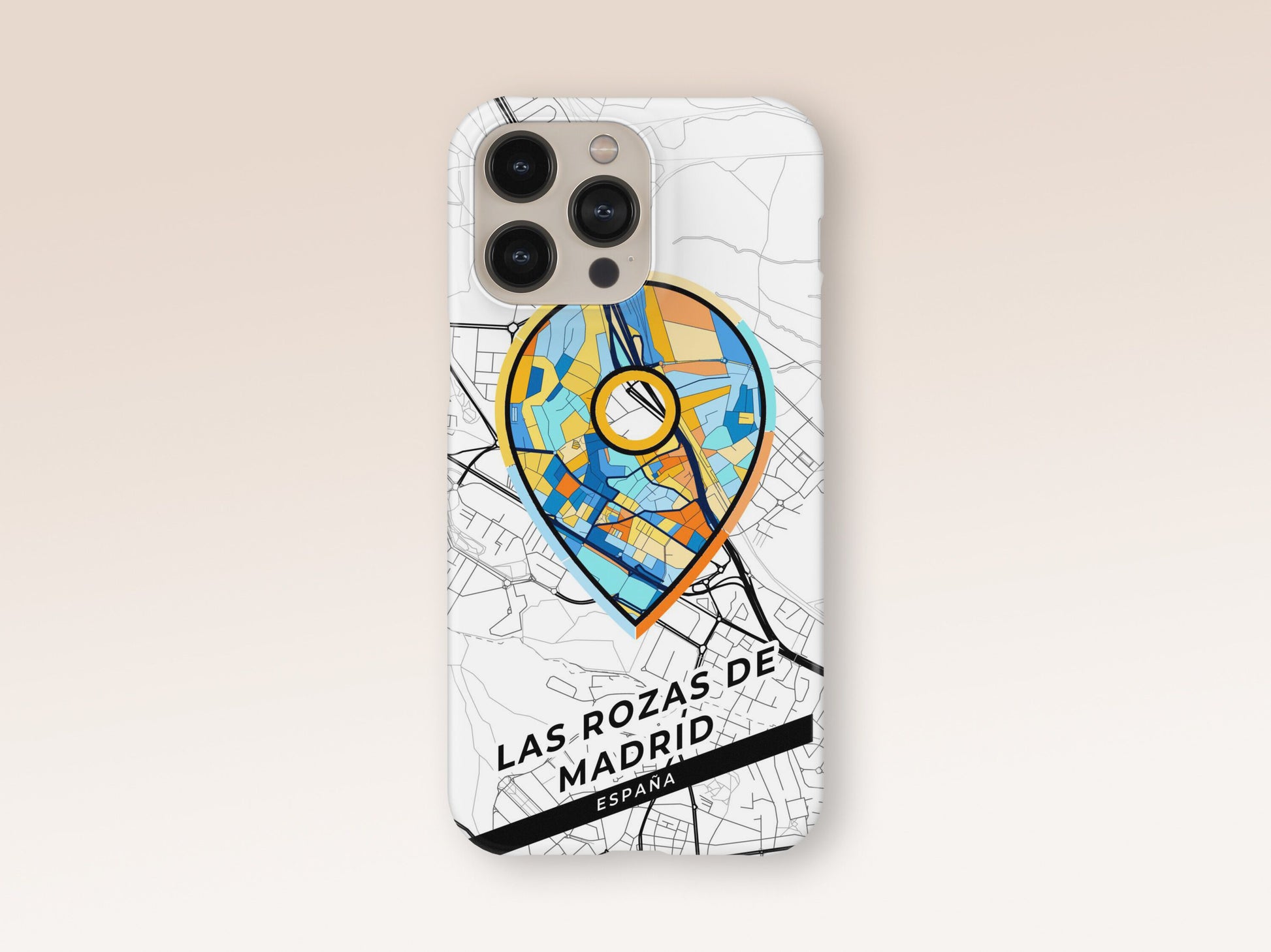 Las Rozas De Madrid Spain slim phone case with colorful icon. Birthday, wedding or housewarming gift. Couple match cases. 1