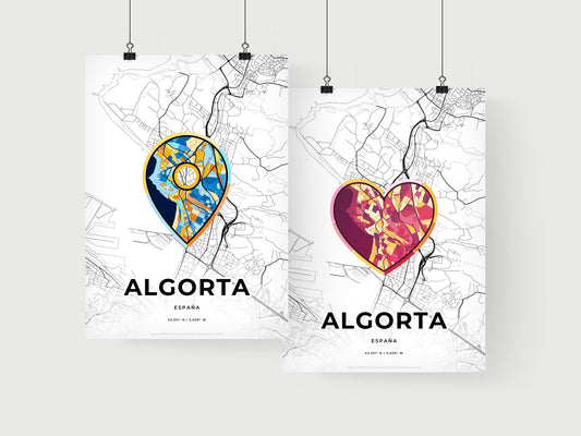 Algorta Spain art print for couples