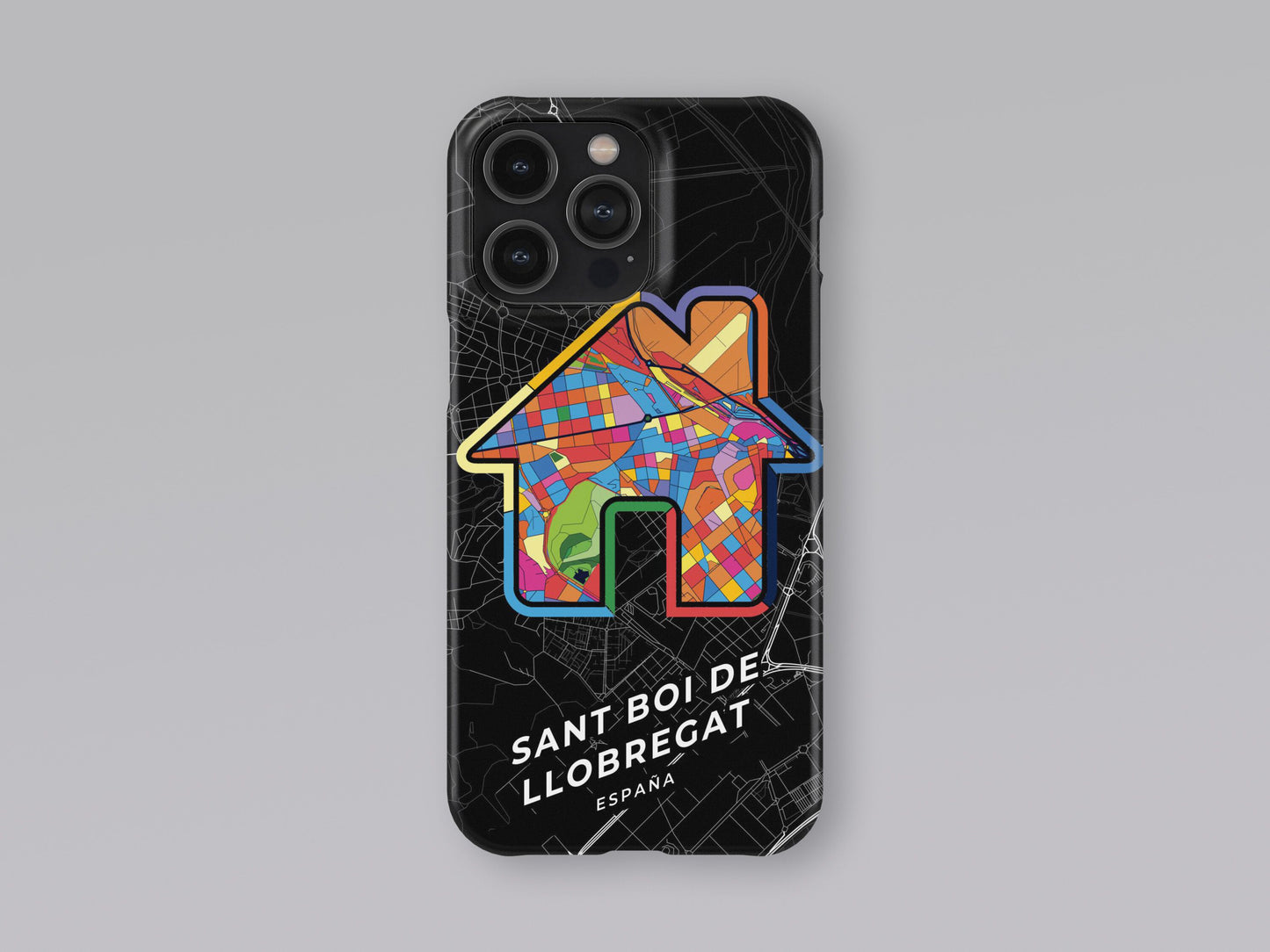 Sant Boi De Llobregat Spain slim phone case with colorful icon. Birthday, wedding or housewarming gift. Couple match cases. 3
