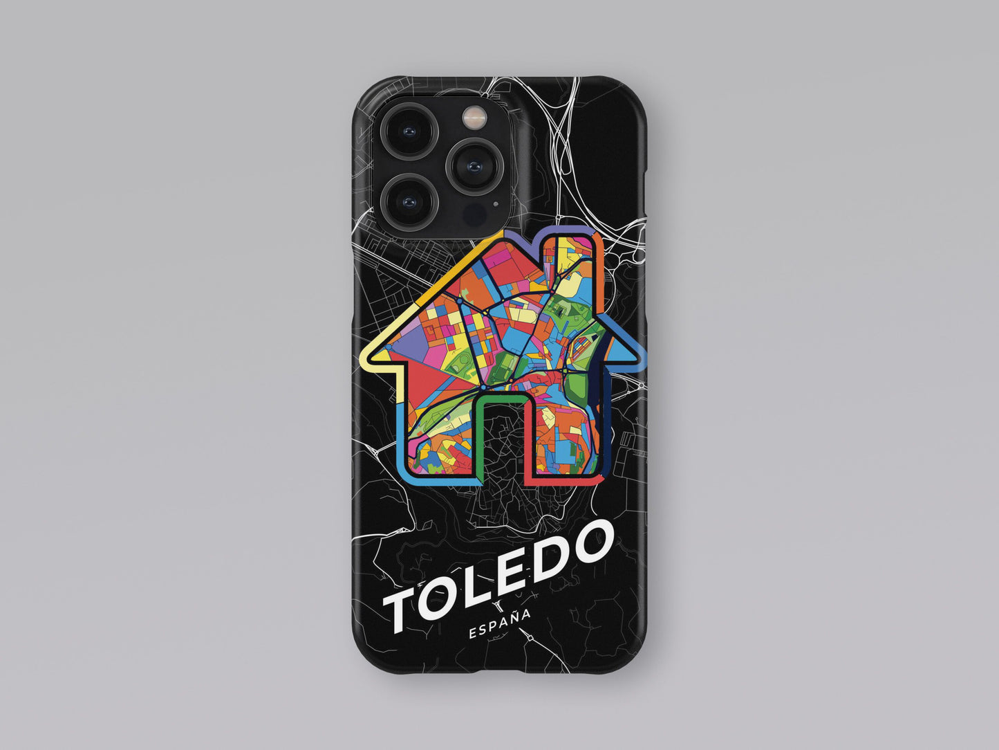Toledo Spain slim phone case with colorful icon 3
