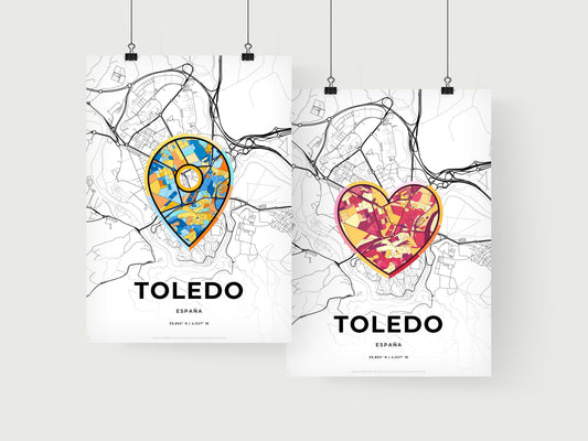 Toledo Spain art print for couples