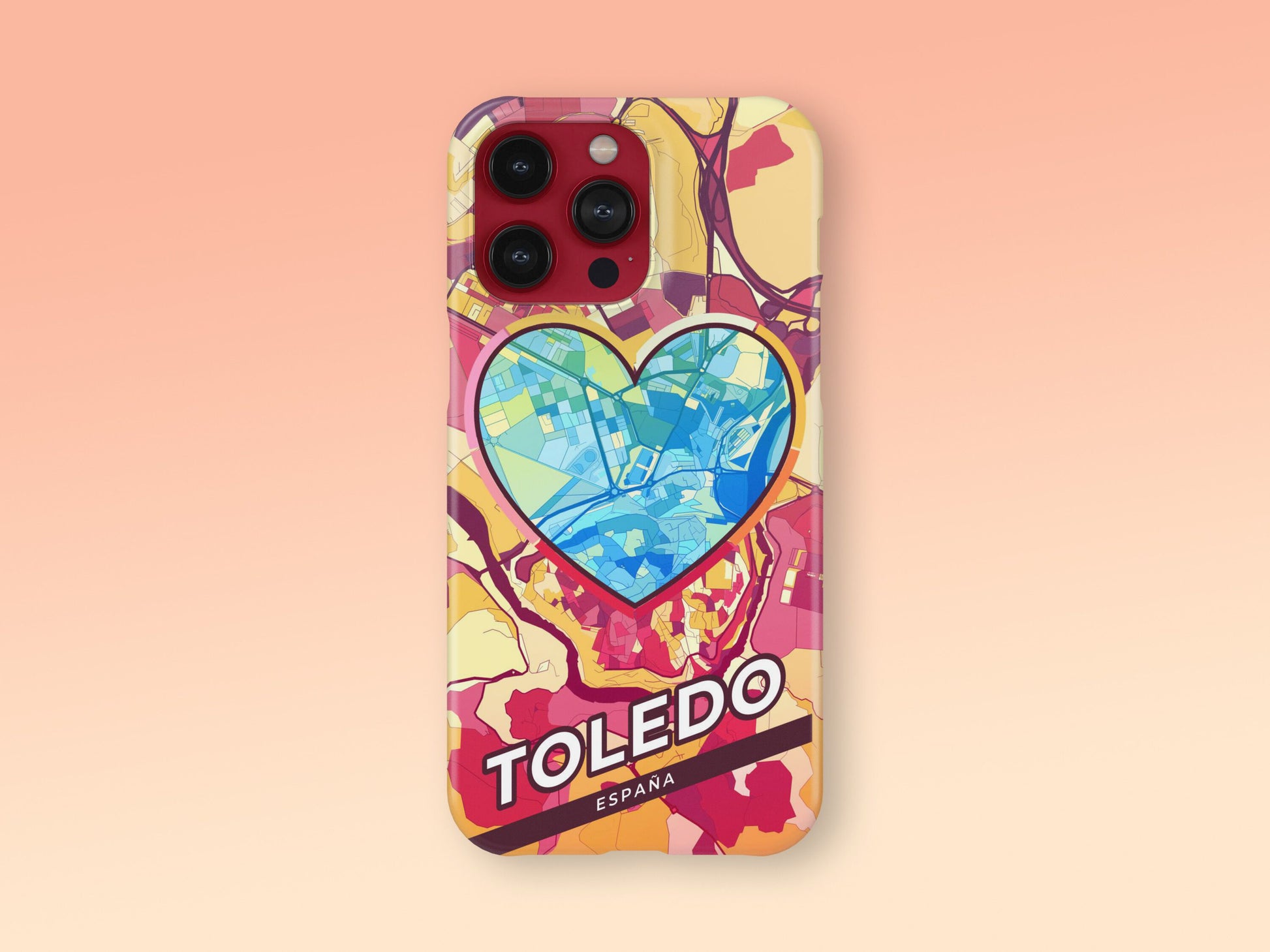 Toledo Spain slim phone case with colorful icon 2