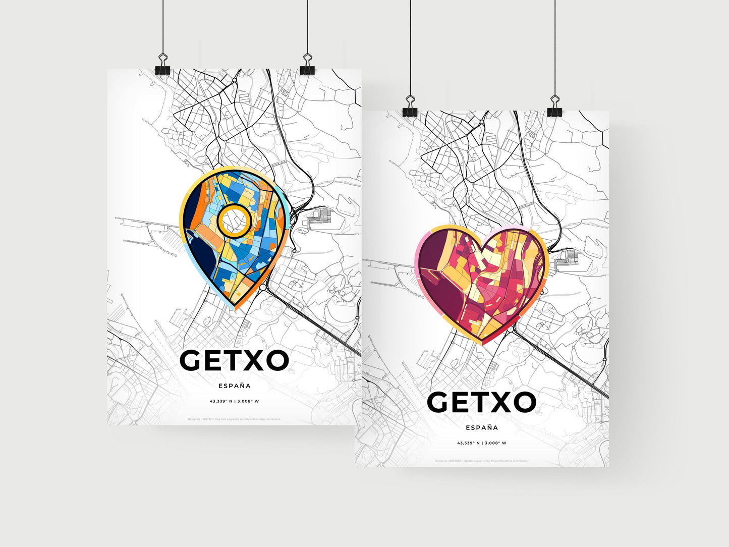 Getxo Spain art print for couples