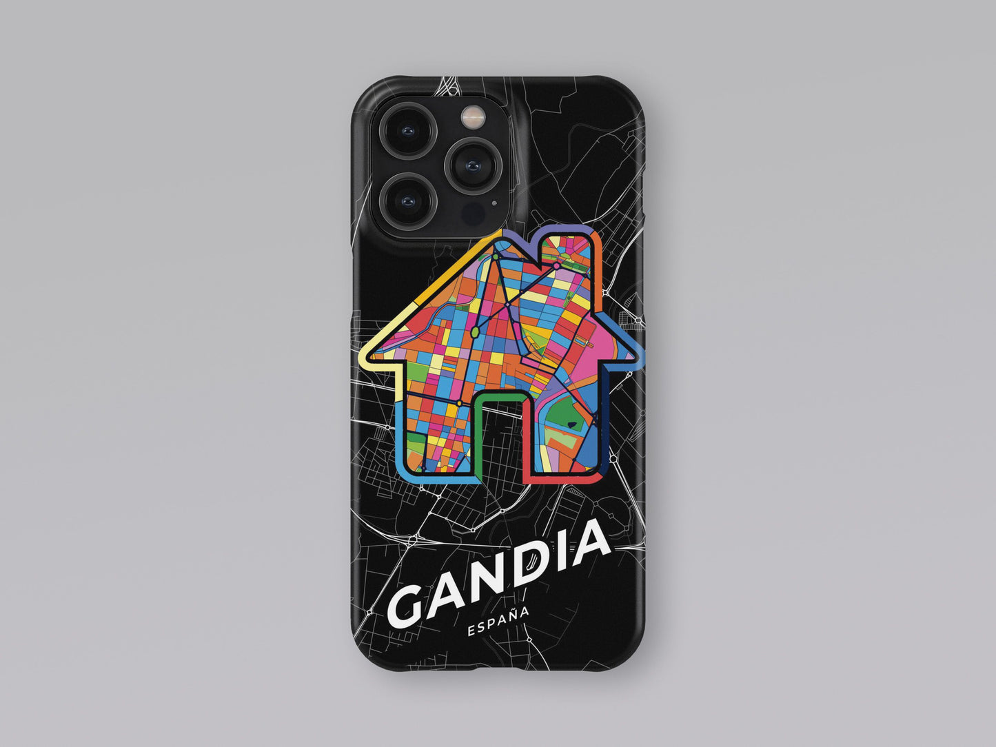 Gandia Spain slim phone case with colorful icon. Birthday, wedding or housewarming gift. Couple match cases. 3
