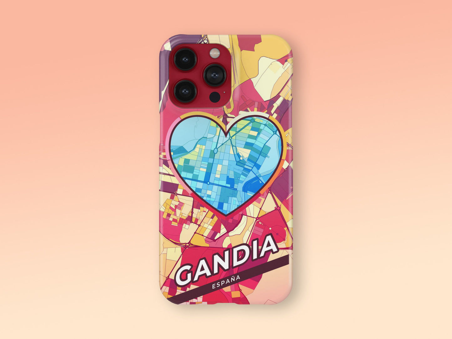 Gandia Spain slim phone case with colorful icon. Birthday, wedding or housewarming gift. Couple match cases. 2