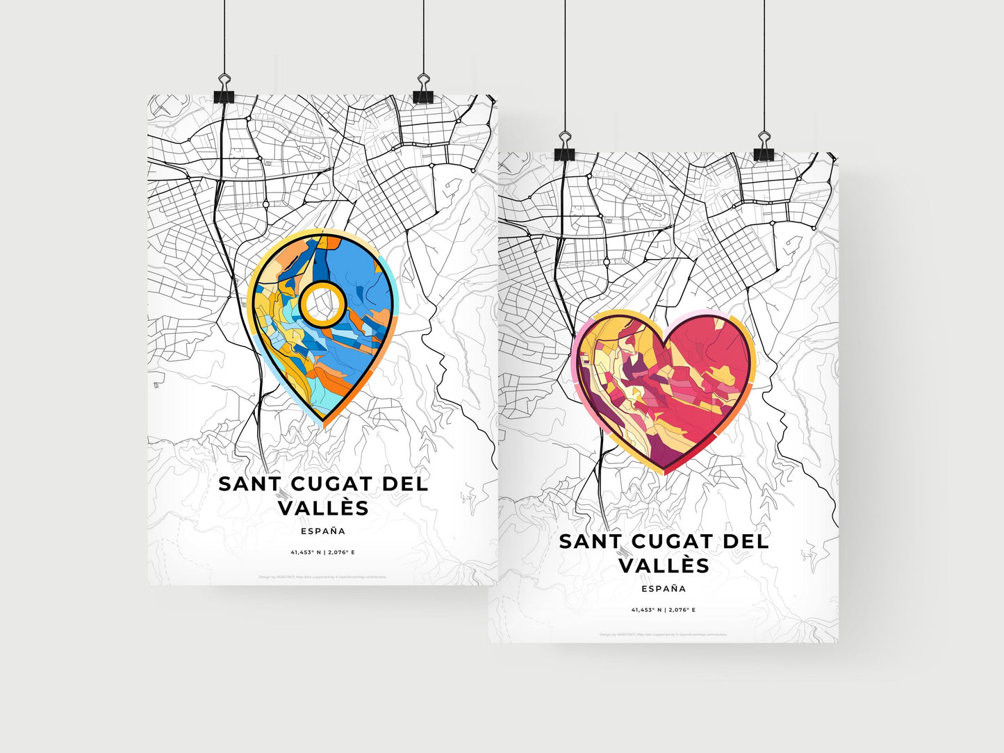 Sant Cugat Del Vallès Spain art print for couples