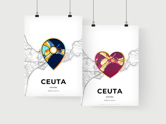 Ceuta Spain art print for couples