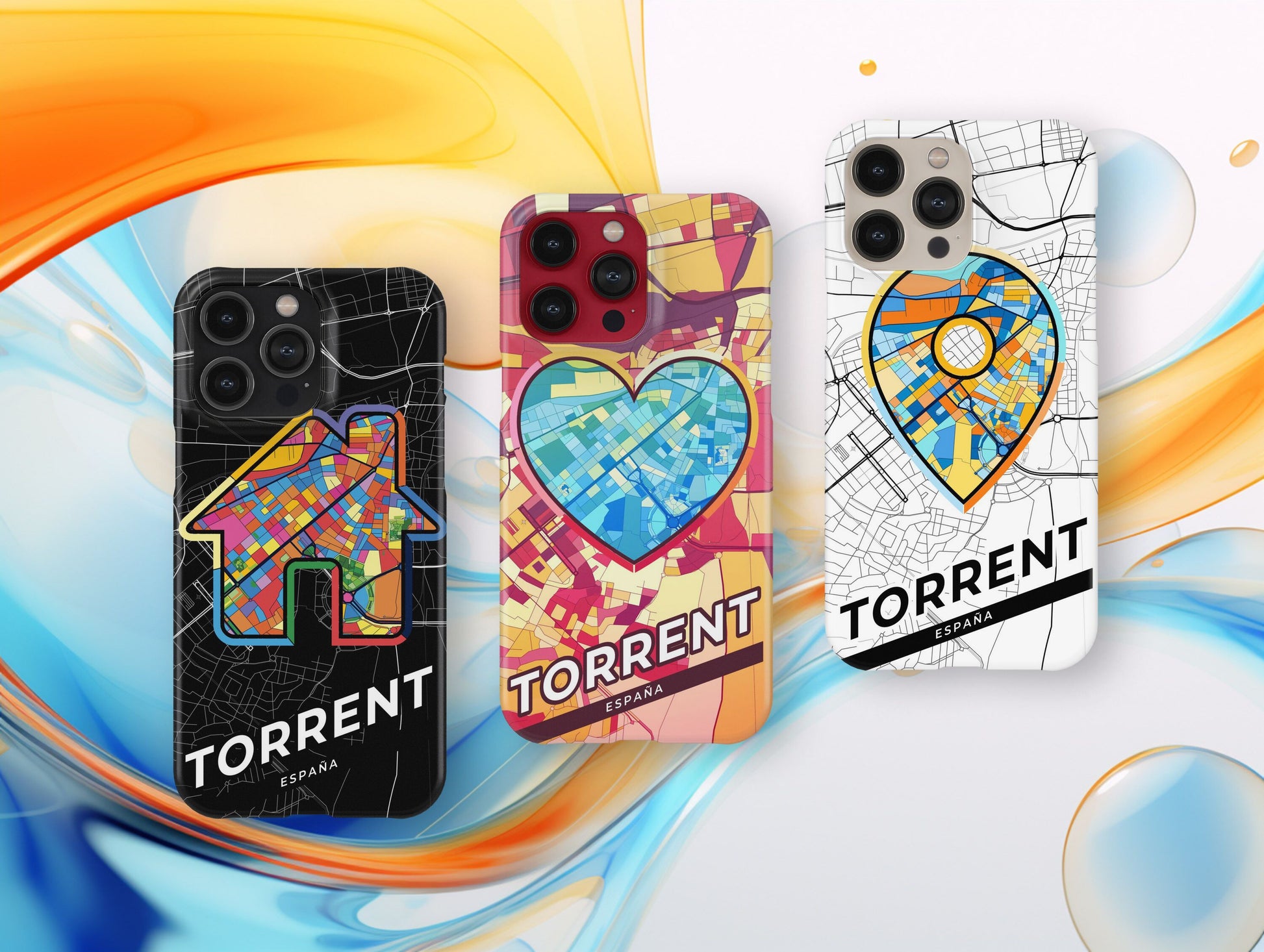 Torrent Spain slim phone case with colorful icon