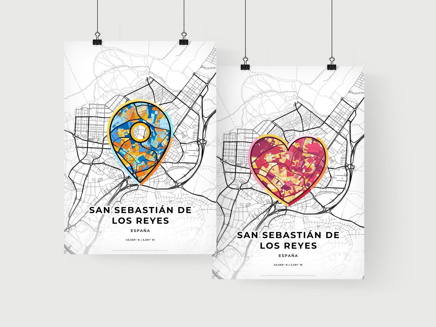 San Sebastián De Los Reyes Spain art print for couples